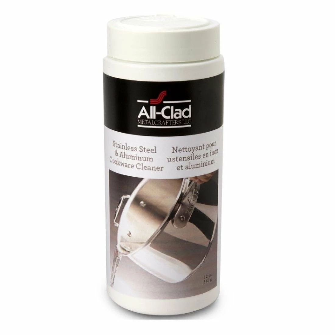 All-Clad D3 Stainless Steel 12.5" Fry Pan + Cleaner - Image 3