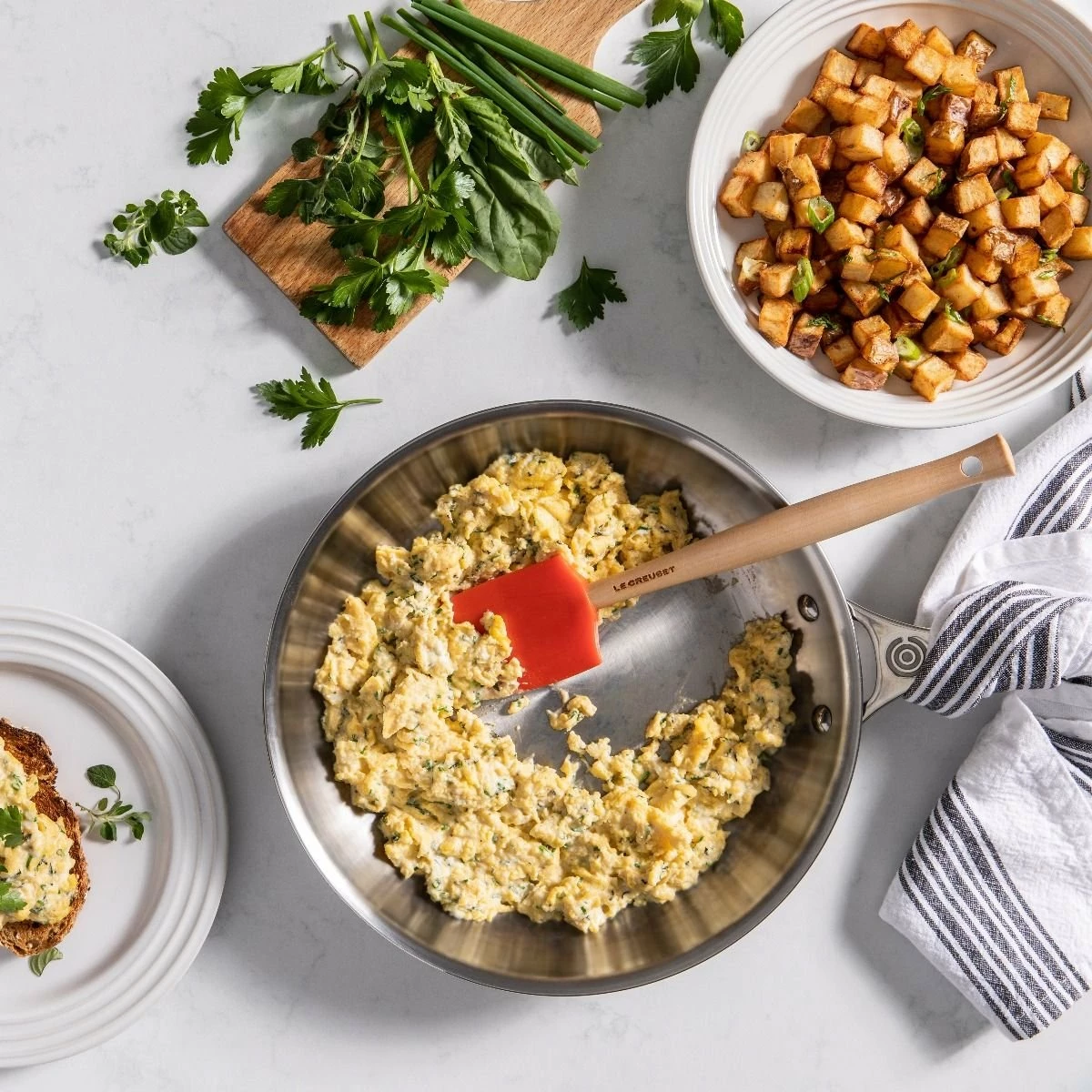 Le Creuset 10" Tri-Ply Frying Pan | Stainless Steel - Image 3