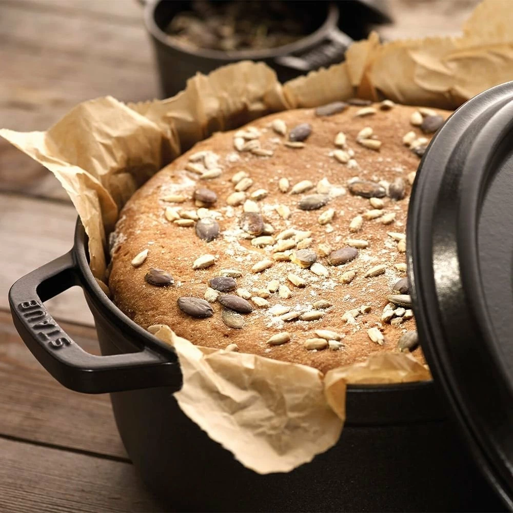 Staub 1.25 Qt. Round Cocotte/Dutch Oven | Matte Black - Image 2