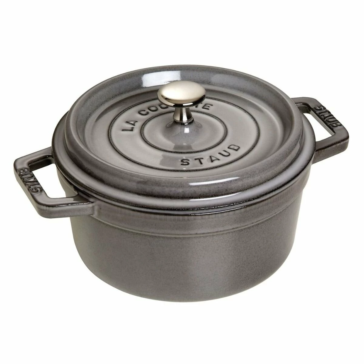 Staub 2.75 Qt. Round Cocotte/Dutch Oven | Graphite Grey