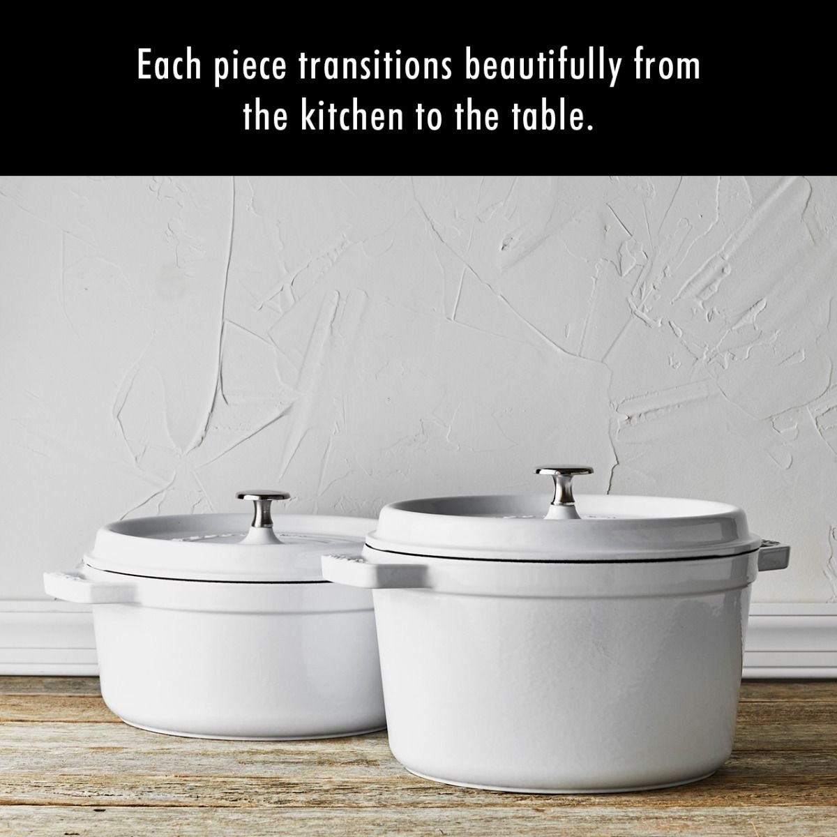 Staub 5.5 Qt. Round Cocotte/Dutch Oven | White 8 Staub 5.5 Qt. Round Cocotte/Dutch Oven | White - Image 6