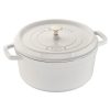 Staub 5.5 Qt. Round Cocotte/Dutch Oven | White -STAUB Shop 1102602 staub 5.5qt round cocotte white 2