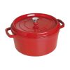 Staub 7 Qt. Round Cocotte/Dutch Oven | Cherry Red -STAUB Shop 1102806 1