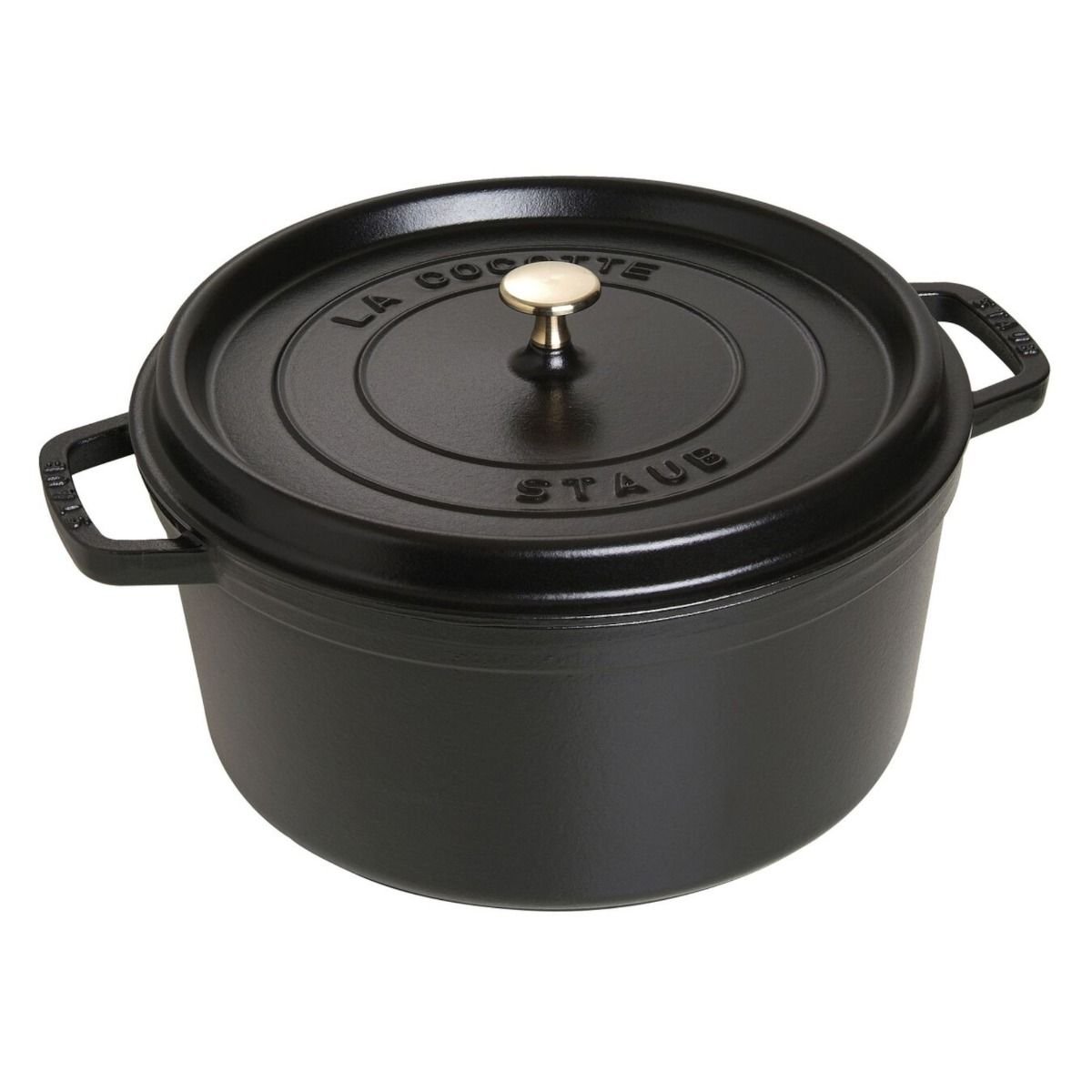 Staub 9 Qt. Round Cocotte/Dutch Oven | Matte Black 3 Staub 9 Qt. Round Cocotte/Dutch Oven | Matte Black