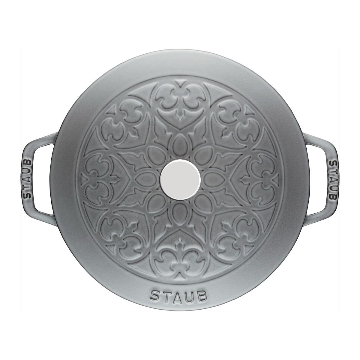 Staub 3.75 Qt Essential French Oven with Lilly Lid | Graphite Grey Staub 3.75 Qt Essential French Oven With Lilly Lid | Graphite Grey -STAUB Shop 11212418 2