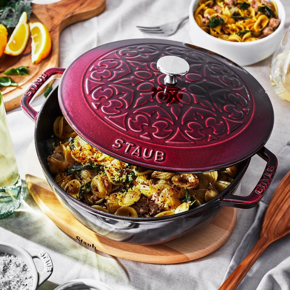 Staub 3.75 Qt Essential French Oven With Lilly Lid | Grenadine - Image 5