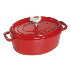 Staub 5.75 Qt. Oval Coq Au Vin Cocotte/Dutch Oven | Cherry Red