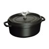 Staub 5.75 Qt. Oval Coq Au Vin Cocotte/Dutch Oven | Matte Black -STAUB Shop 1123123 1