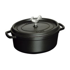 Staub 5.75 Qt. Oval Coq Au Vin Cocotte/Dutch Oven | Matte Black