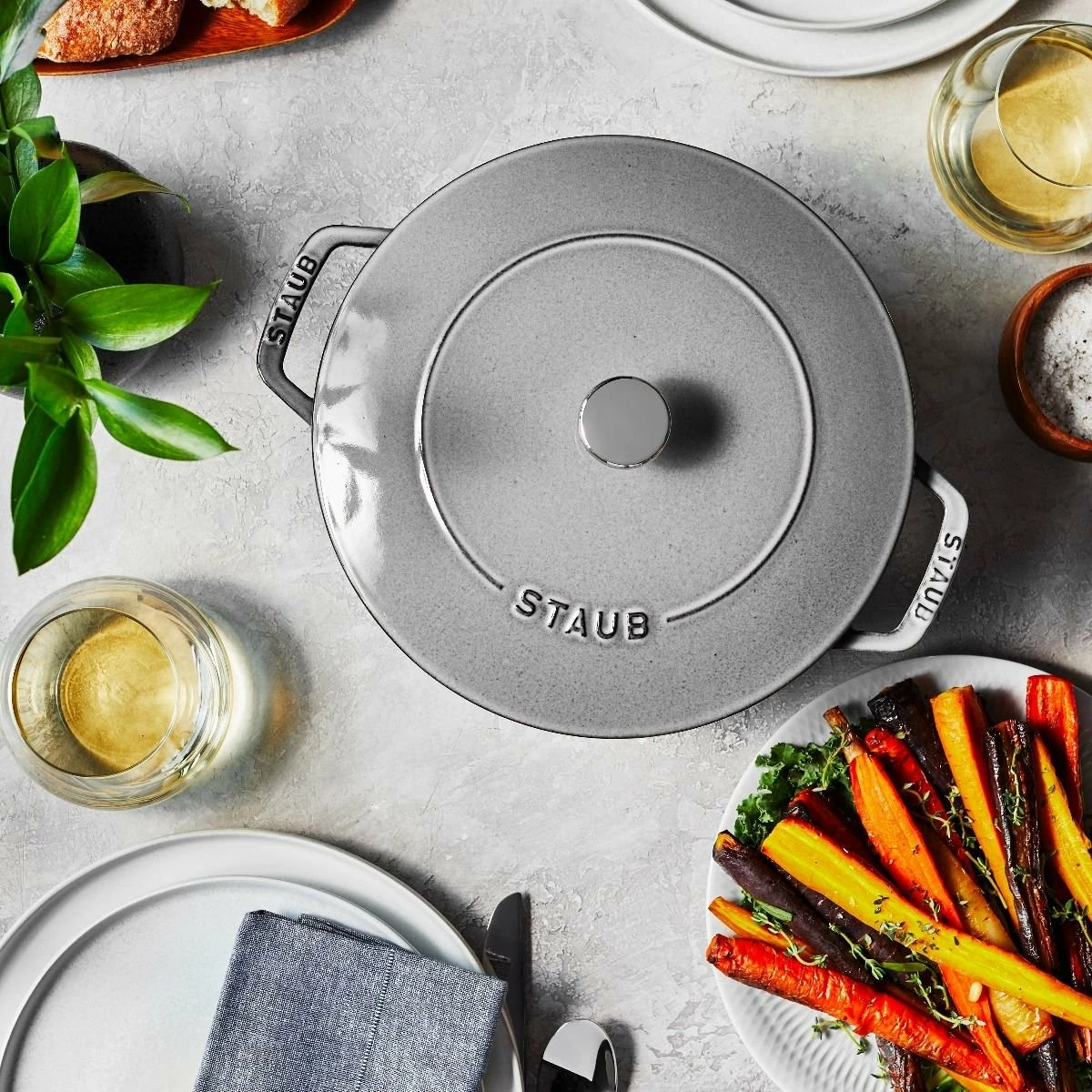 Staub 3.75 Qt. Essential French Oven | Graphite Grey - Image 5