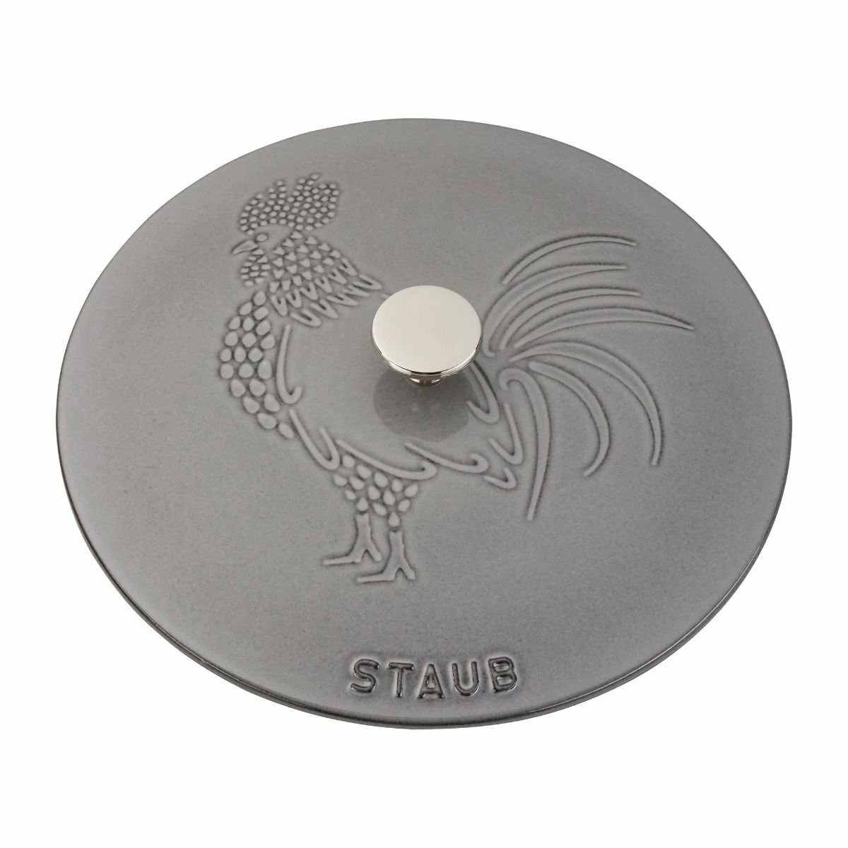 Staub 3.75 Qt. Essential French Oven With Rooster Lid | Graphite Grey - Image 2