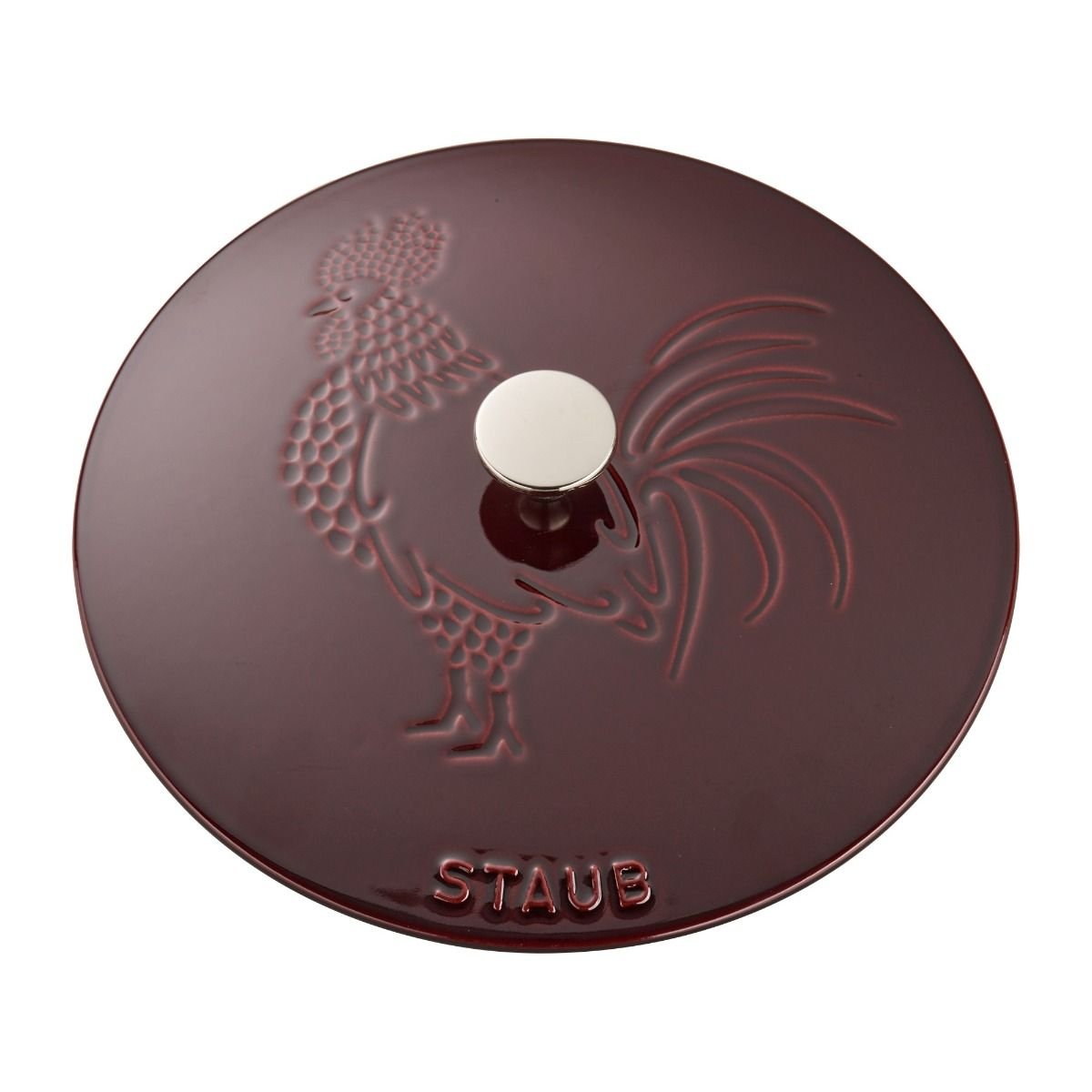 Staub 3.75 Qt. Essential French Oven With Rooster Lid | Grenadine 4 Staub 3.75 Qt. Essential French Oven With Rooster Lid | Grenadine - Image 2
