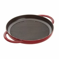 Staub 10" Cast Iron Pure Grill Pan | Grenadine