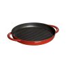 Staub 10" Cast Iron Pure Grill Pan | Cherry Red -STAUB Shop 1203006 1
