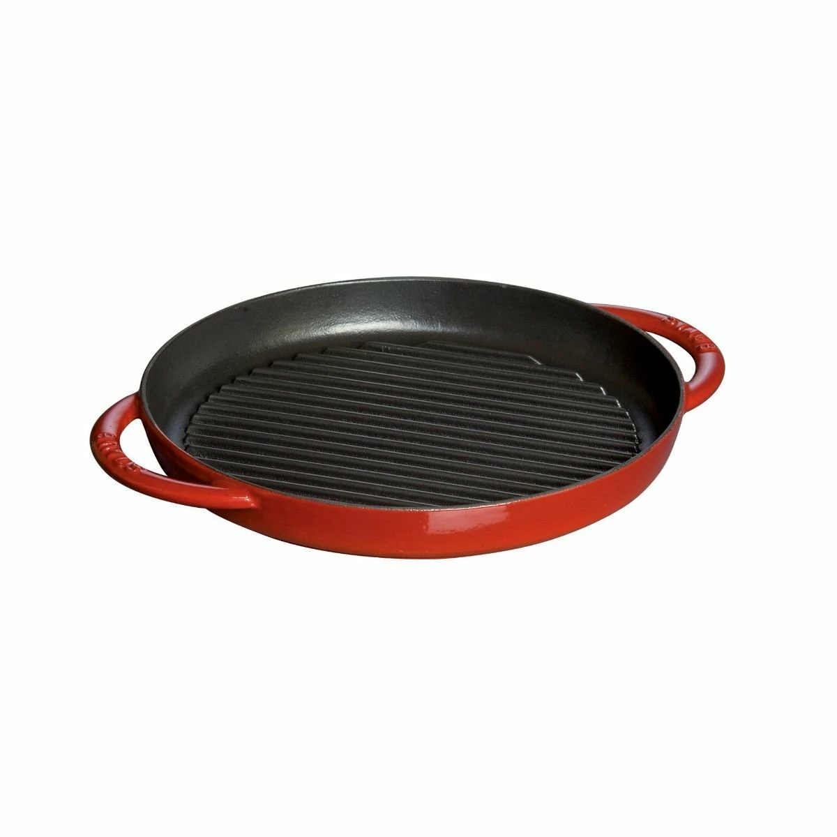 Staub 10" Cast Iron Pure Grill Pan | Cherry Red