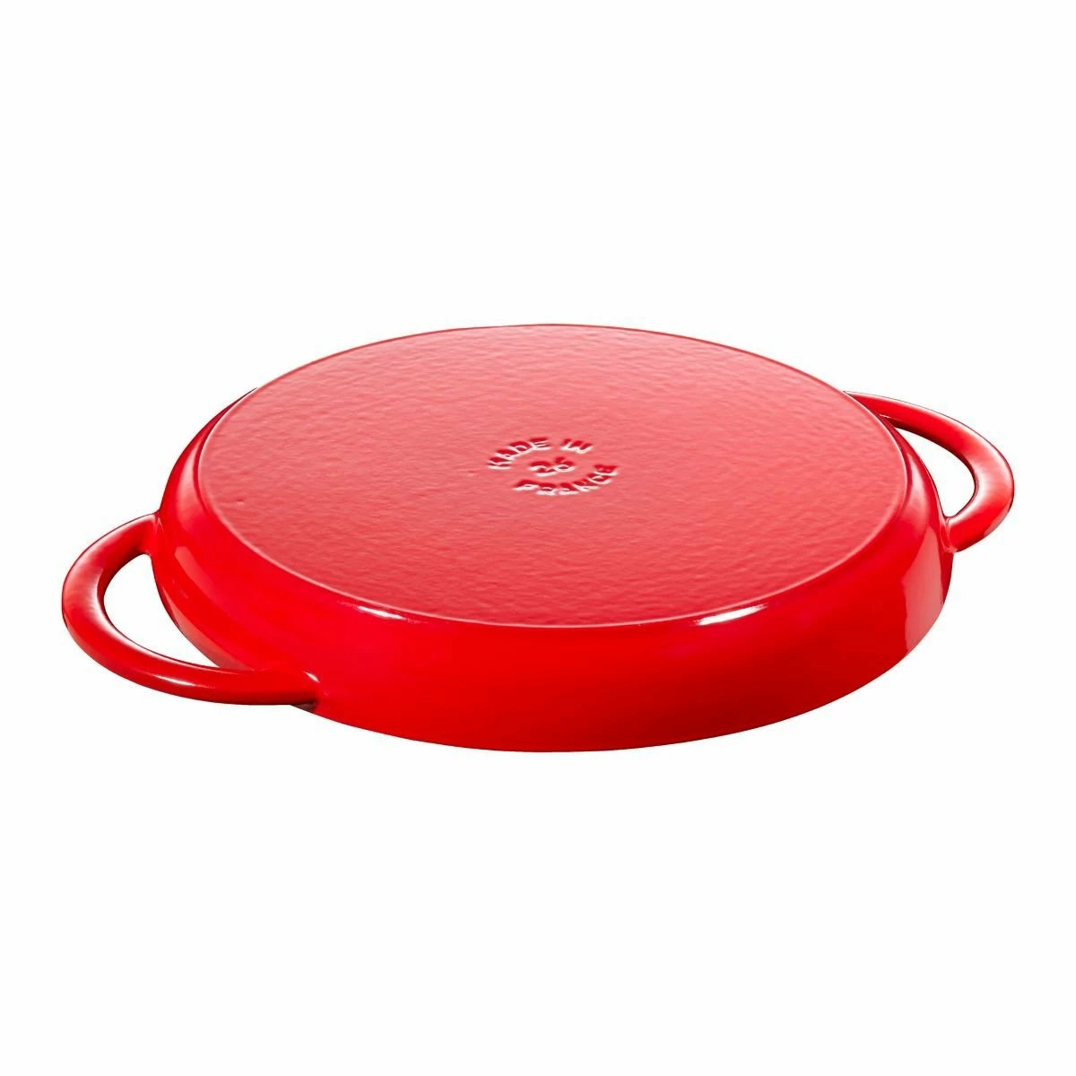 Staub 10" Cast Iron Pure Grill Pan | Cherry Red - Image 2