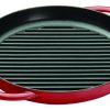 Staub 10" Cast Iron Pure Grill Pan | Multiple Colors Available 2 Staub 10" Cast Iron Pure Grill Pan | Multiple Colors Available -STAUB Shop 1203006 pure grill cherry 1