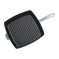 Staub 12" Square Cast Iron Grill Pan & Press Set | Graphite Grey 12 Staub 12" Square Cast Iron Grill Pan & Press Set | Graphite Grey -STAUB Shop 12123018 2