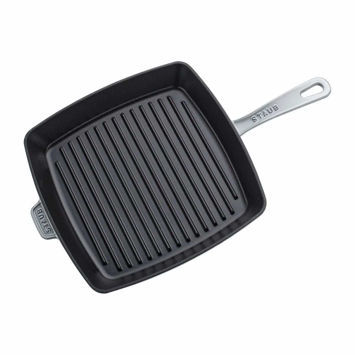 Staub 11.75" Square Cast Iron Grill Pan | Graphite Grey - Image 2