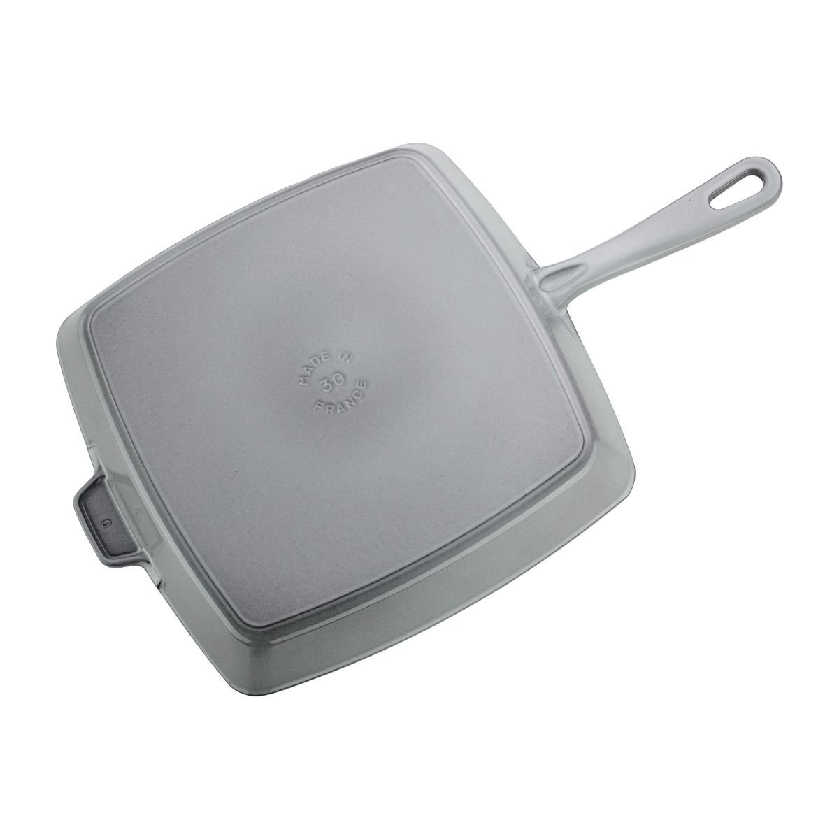 Staub 12" Square Cast Iron Grill Pan & Press Set | Graphite Grey 7 Staub 12" Square Cast Iron Grill Pan & Press Set | Graphite Grey - Image 5