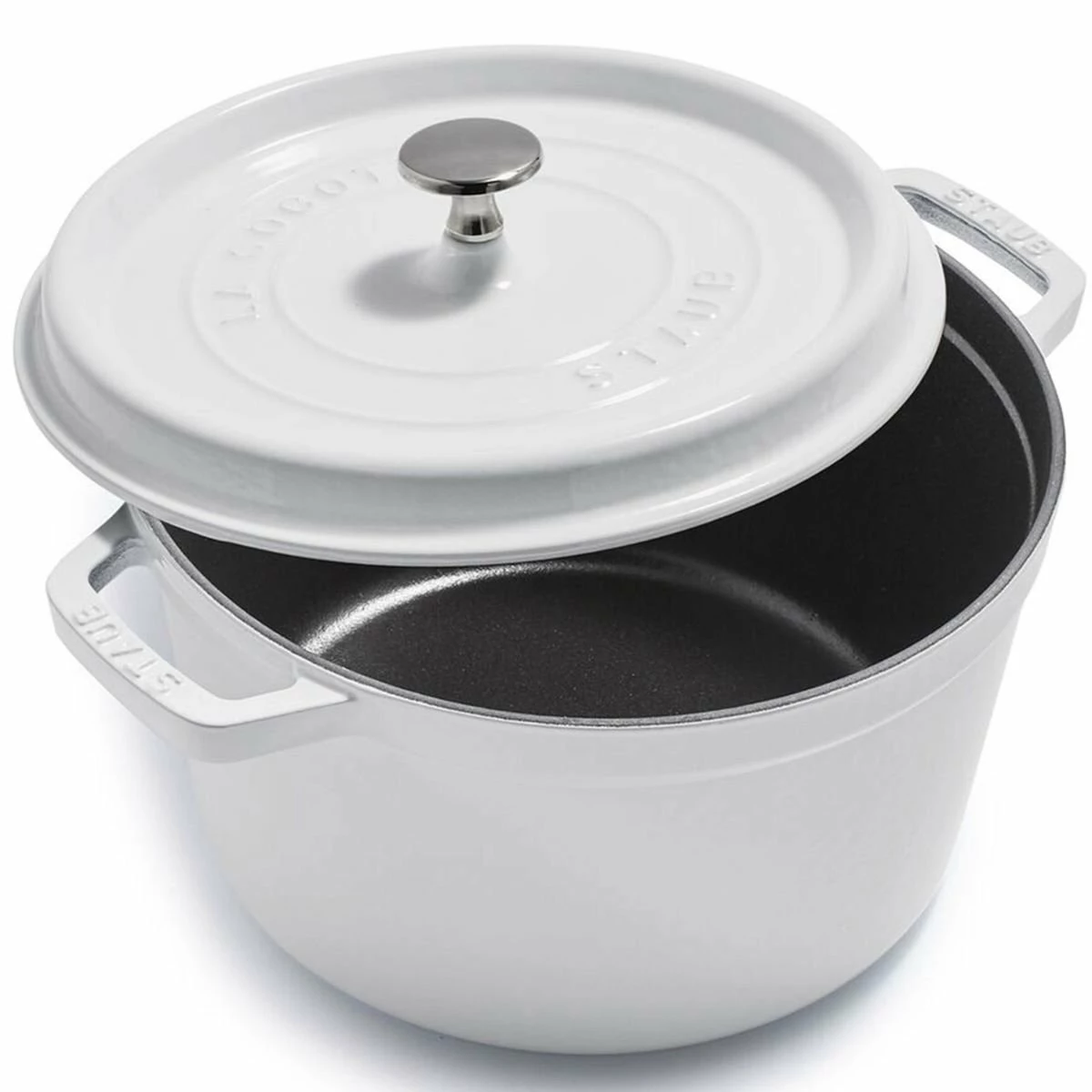 Staub 5 Qt Tall Cocotte | White