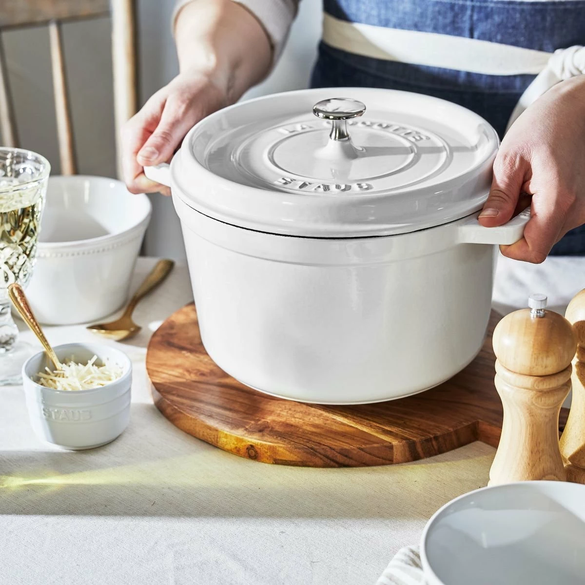 Staub 5 Qt Tall Cocotte | White - Image 2