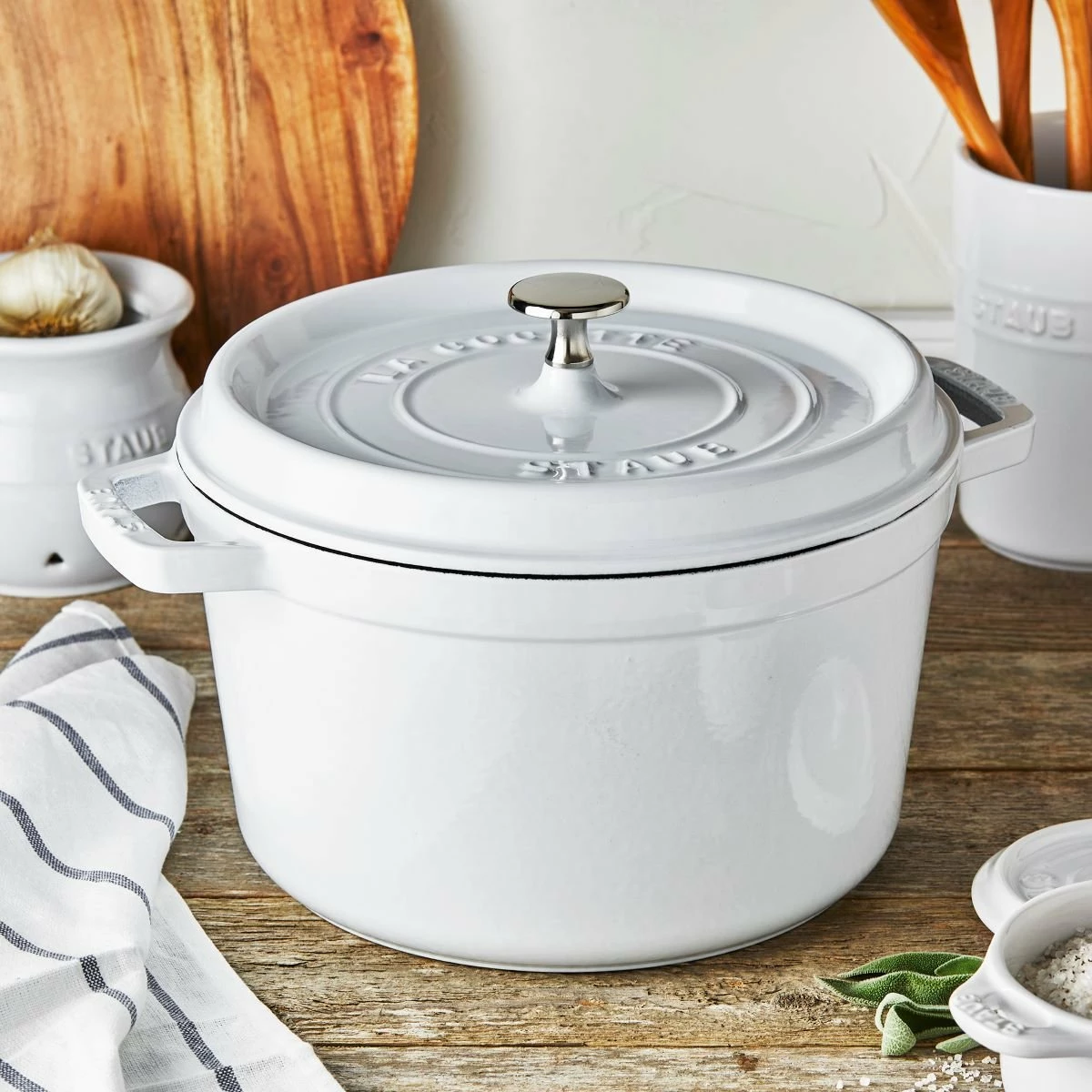 Staub 5 Qt Tall Cocotte | White - Image 3