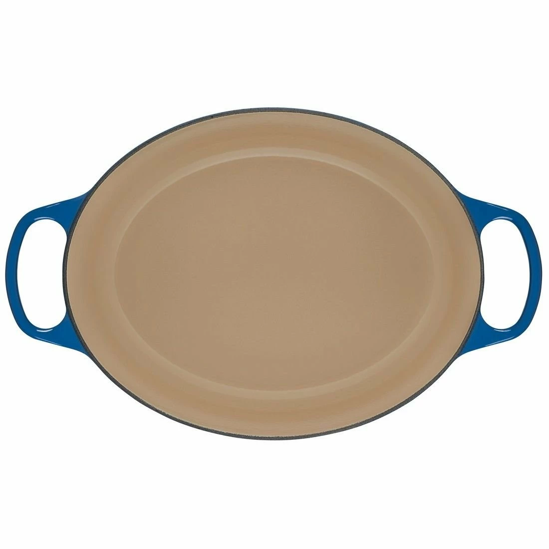 Le Creuset 6.75 Qt. Oval Signature Dutch Oven With Stainless Steel Knob | Marseille Blue - Image 4