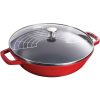 Staub 4.5 Qt. Perfect Frying Pan | Cherry Red -STAUB Shop 1312906 staub perfect frying pan 12 inch cherry red