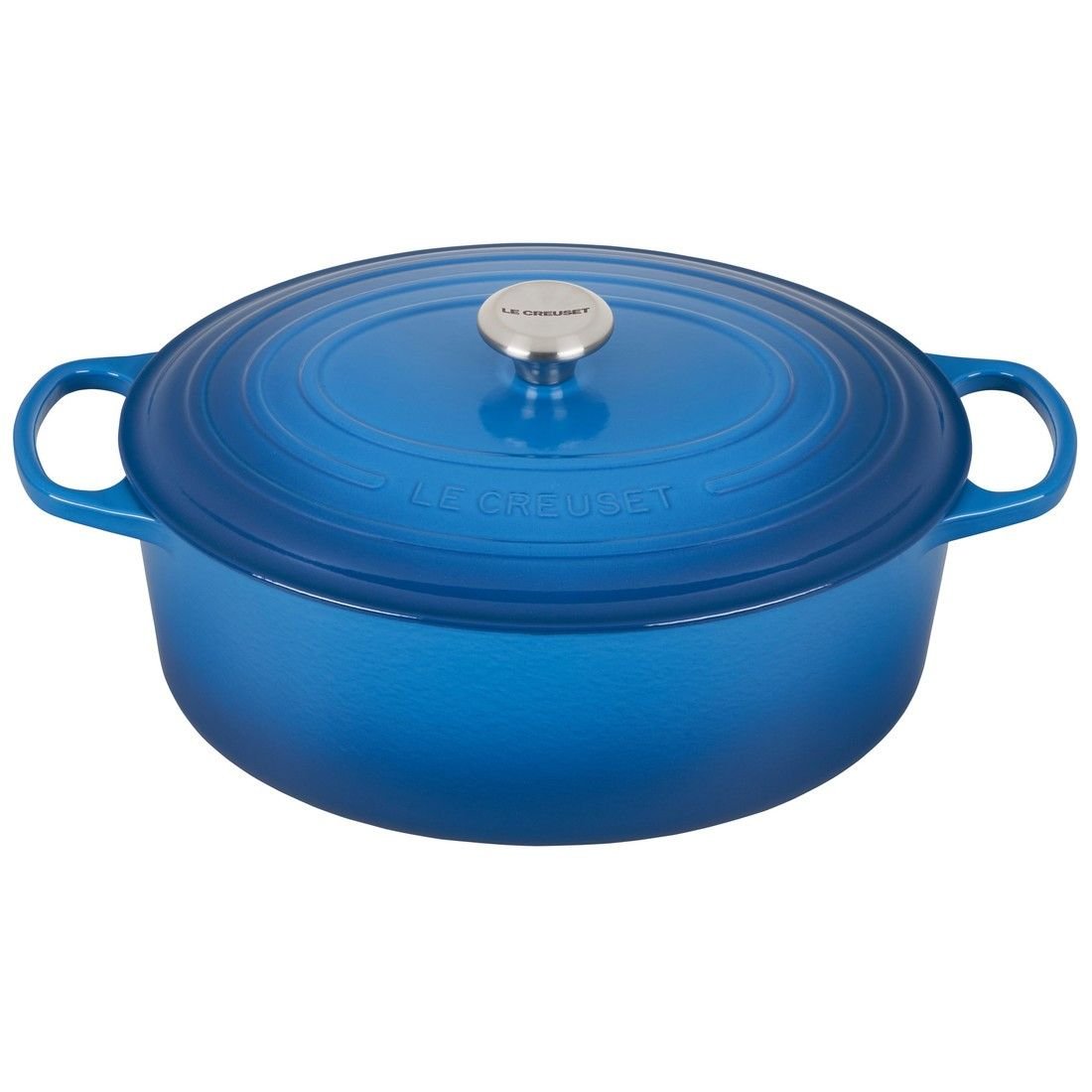 Le Creuset 9.5 Qt. Oval Signature Dutch Oven with Stainless Steel Knob | Marseille Blue Le Creuset 9.5 Qt. Oval Signature Dutch Oven With Stainless Steel Knob | Marseille Blue -STAUB Shop 13424scr dd025351ca0c53e