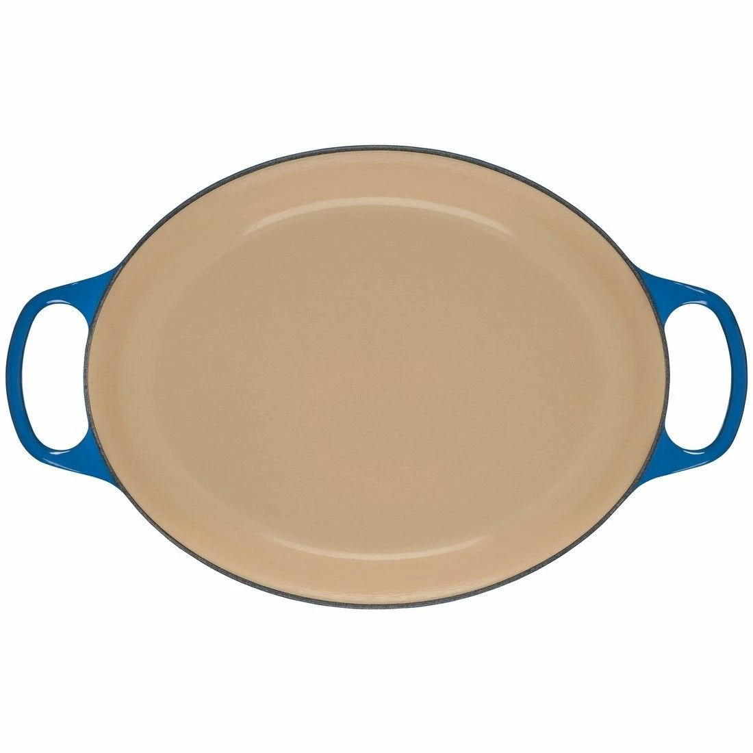 Le Creuset 9.5 Qt. Oval Signature Dutch Oven With Stainless Steel Knob | Marseille Blue - Image 4