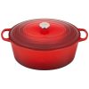Le Creuset 15.5 Qt. Oval Signature Dutch Oven With Stainless Steel Knob | Cerise/Cherry Red -STAUB Shop 13428scr ffddbc6e2b809f5