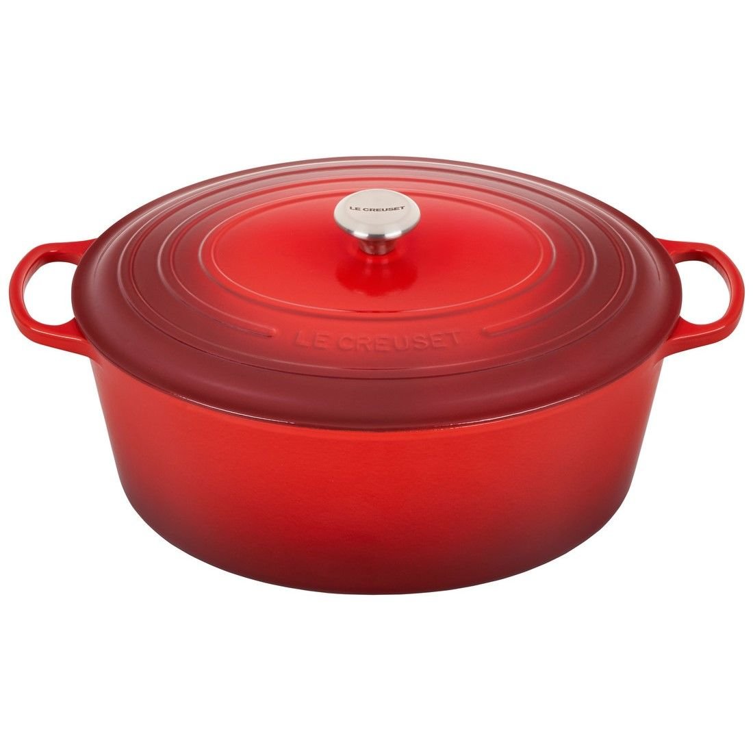 Le Creuset 15.5 Qt. Oval Signature Dutch Oven with Stainless Steel Knob | Cerise/Cherry Red Le Creuset 15.5 Qt. Oval Signature Dutch Oven With Stainless Steel Knob | Cerise/Cherry Red -STAUB Shop 13428scr ffddbc6e2b809f5