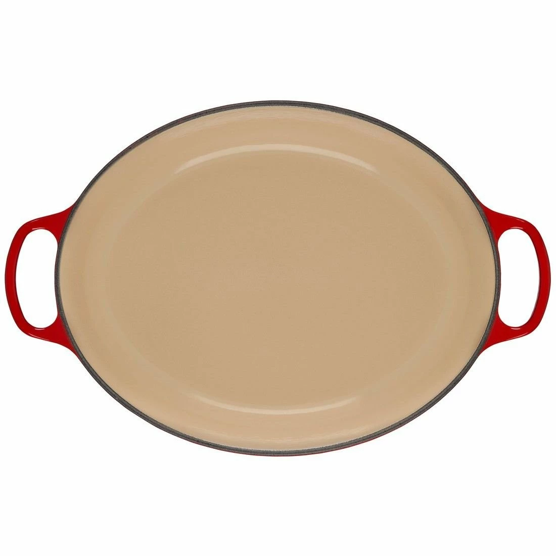Le Creuset 15.5 Qt. Oval Signature Dutch Oven With Stainless Steel Knob | Cerise/Cherry Red - Image 4