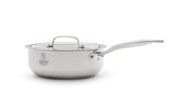 Heritage Steel Cookware Stainless Steel Saucier With Lid | 3 Qt.