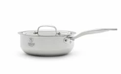 Heritage Steel Cookware Stainless Steel Saucier With Lid | 3 Qt.