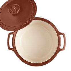 Emile Henry 6-Quart Sublime Stewpot | Sienna 4 Emile Henry 6-Quart Sublime Stewpot | Sienna -STAUB Shop 144760 sublime dutch oven top open