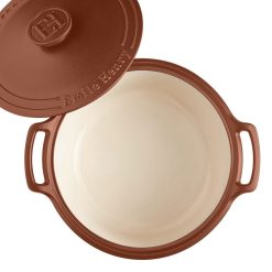 Emile Henry 7.5-Quart Sublime Stewpot | Sienna -STAUB Shop 144770 sublime dutch oven top open