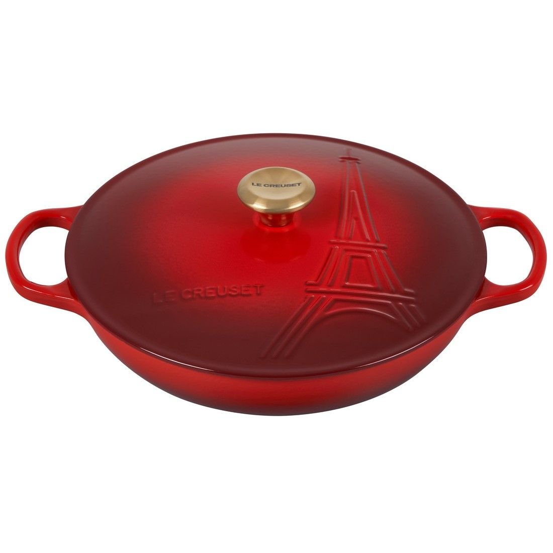 Le Creuset 3.5Qt Signature Braiser Eiffel Tower Collection | Cerise 3 Le Creuset 3.5Qt Signature Braiser Eiffel Tower Collection | Cerise