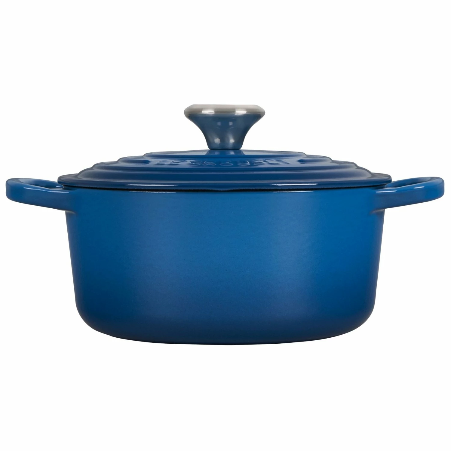 Le Creuset 2 Qt. Round Signature Cast Iron Dutch Oven With Stainless Steel Knob | Marseille Blue - Image 2