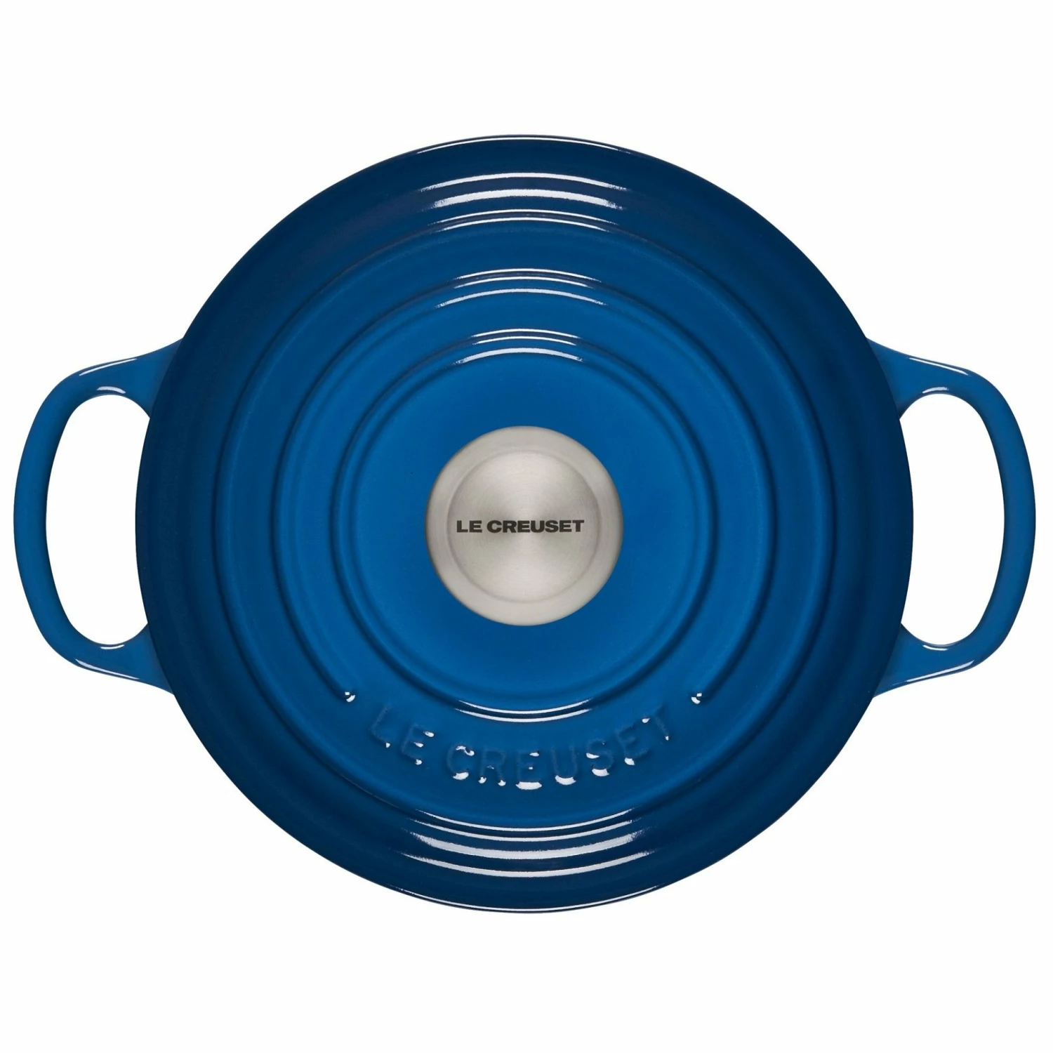 Le Creuset 2 Qt. Round Signature Cast Iron Dutch Oven With Stainless Steel Knob | Marseille Blue - Image 3