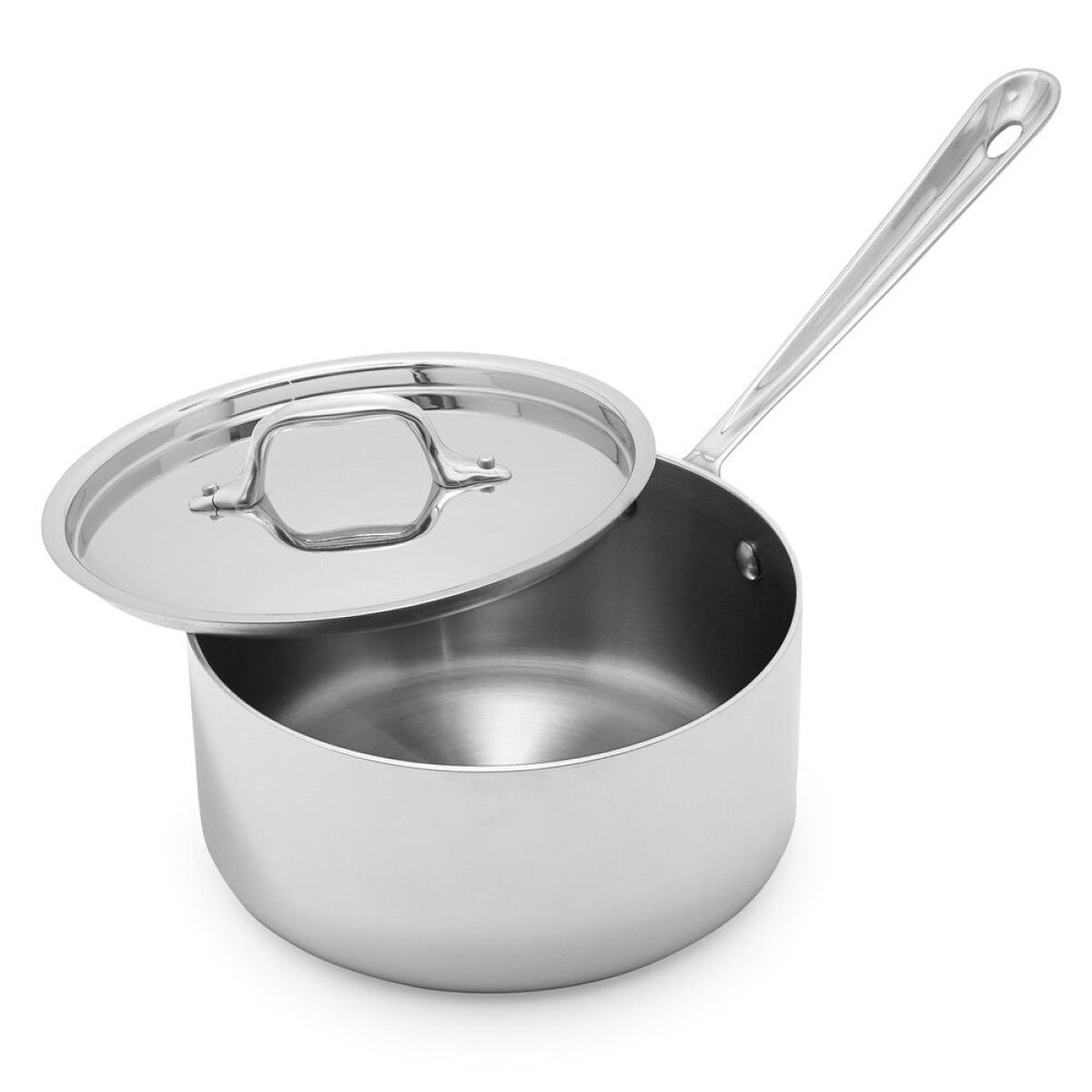 All-Clad D3 Stainless Steel Saucepan & Lid | 3.5 Qt. 3 All-Clad D3 Stainless Steel Saucepan & Lid | 3.5 Qt.