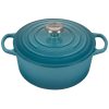 Le Creuset 4.5 Qt. Round Signature Dutch Oven With Stainless Steel Knob | Caribbean Blue 2 Le Creuset 4.5 Qt. Round Signature Dutch Oven With Stainless Steel Knob | Caribbean Blue -STAUB Shop 2417ss