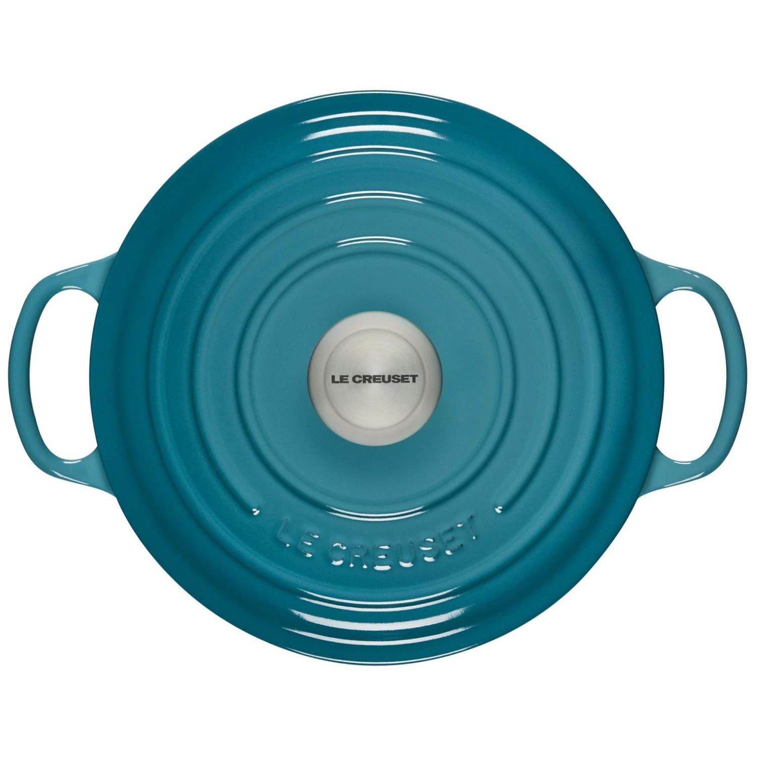 Le Creuset 4.5 Qt. Round Signature Dutch Oven With Stainless Steel Knob | Caribbean Blue - Image 3