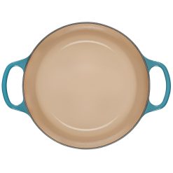 Le Creuset 4.5 Qt. Round Signature Dutch Oven With Stainless Steel Knob | Caribbean Blue -STAUB Shop 2417ss d