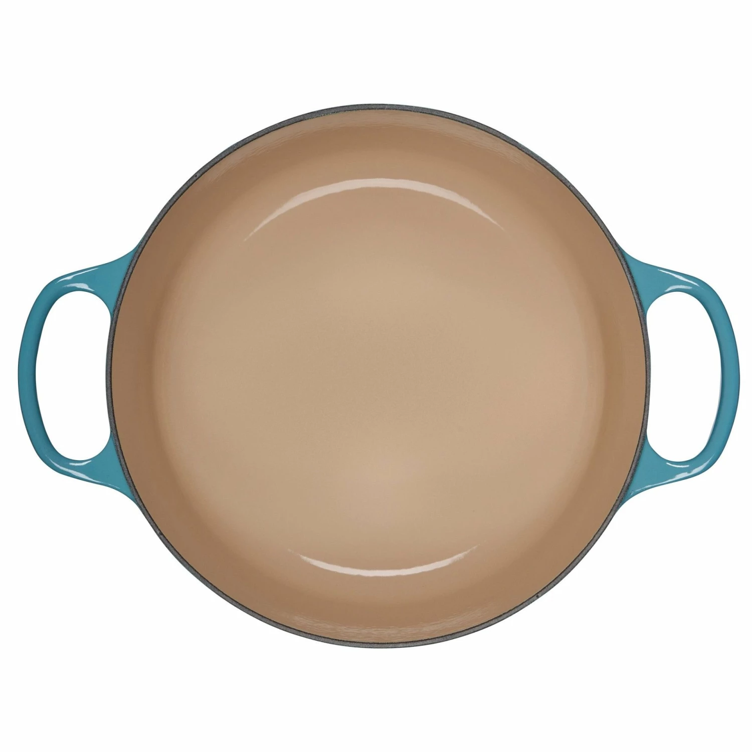 Le Creuset 5.5 Qt. Round Signature Cast Iron Dutch Oven With Stainless Steel Knob | Caribbean Blue - Image 2