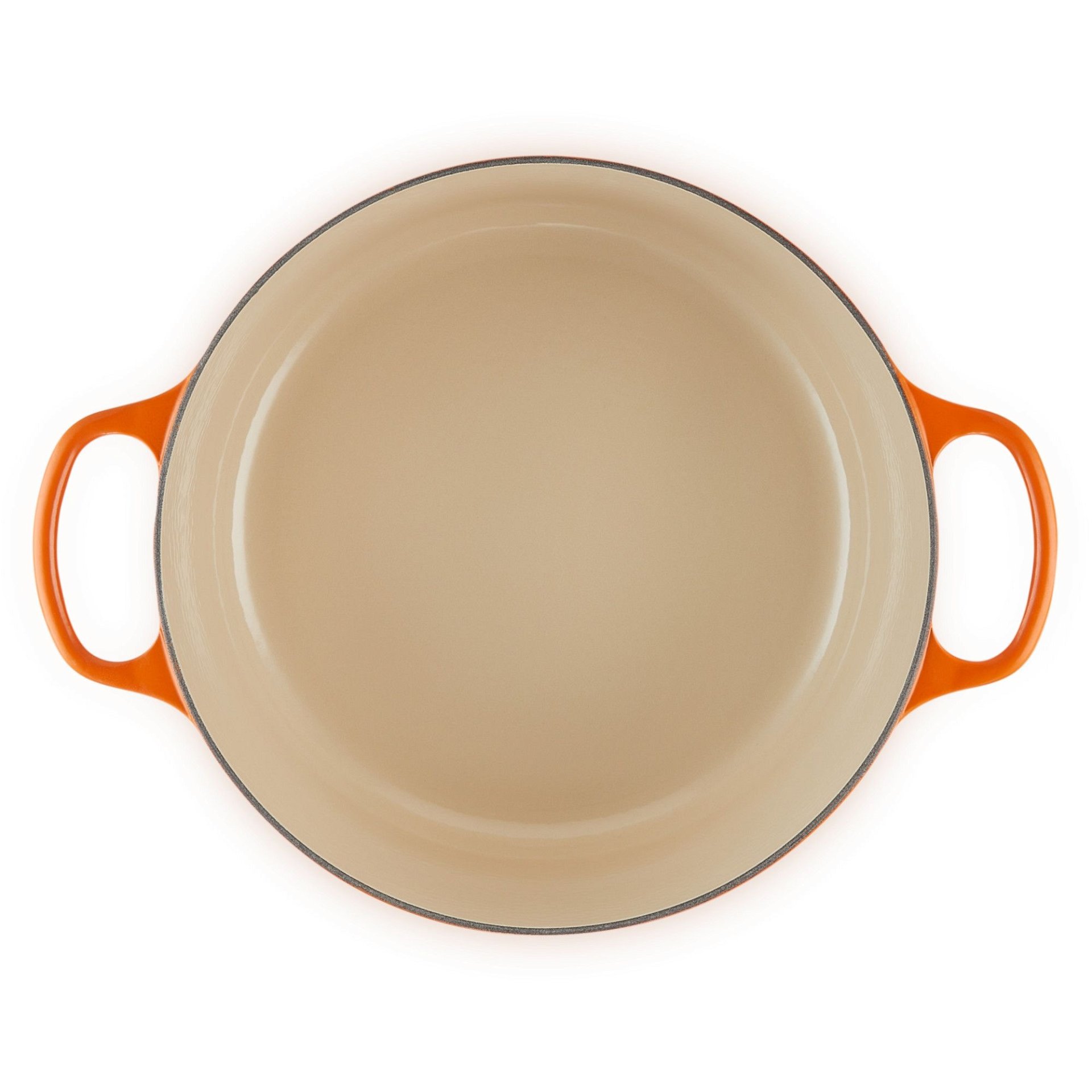 Le Creuset 9 Qt. Round Signature Dutch Oven With Stainless Steel Knob | Flame Orange 6 Le Creuset 9 Qt. Round Signature Dutch Oven With Stainless Steel Knob | Flame Orange - Image 4