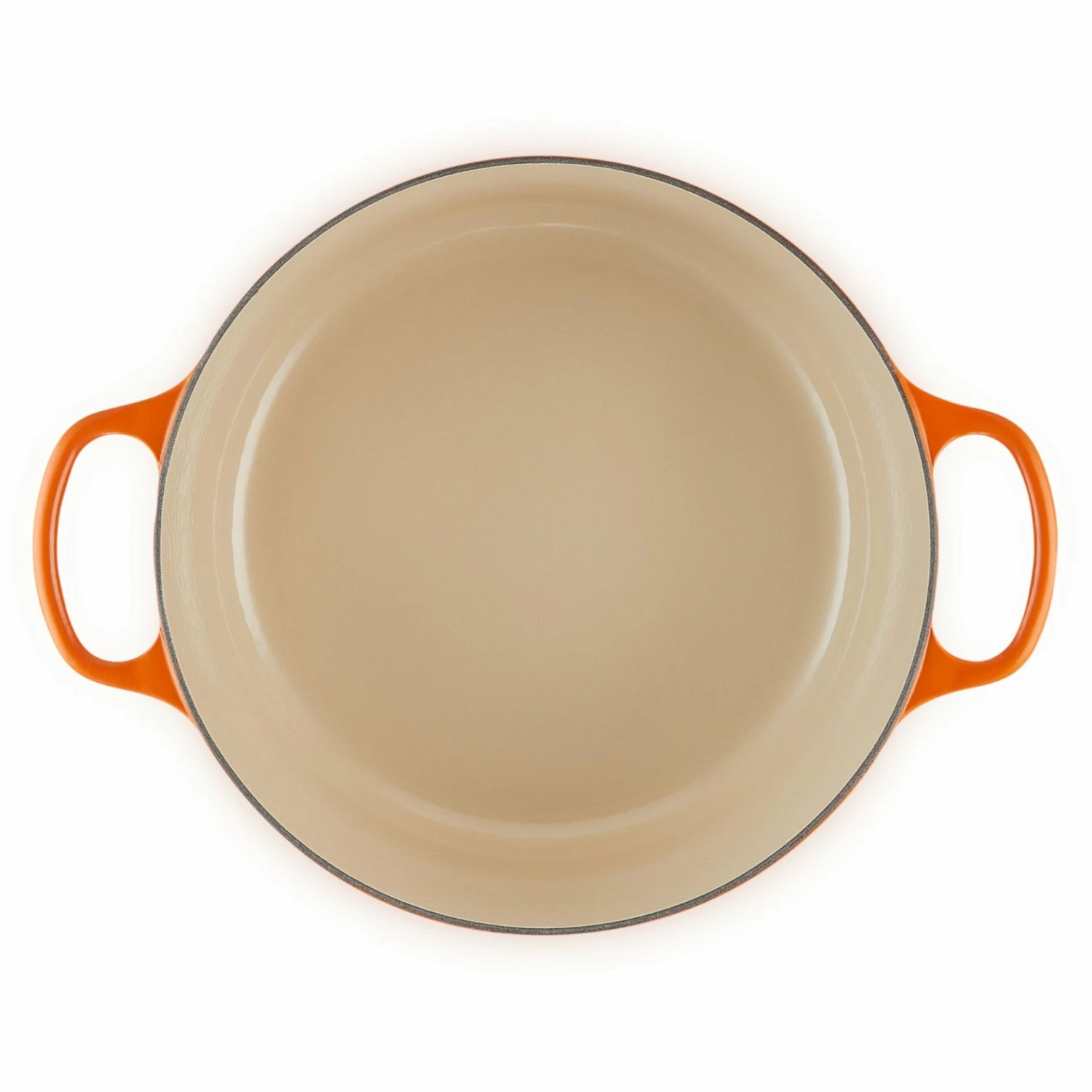 Le Creuset 9 Qt. Round Signature Dutch Oven With Stainless Steel Knob | Flame Orange - Image 4