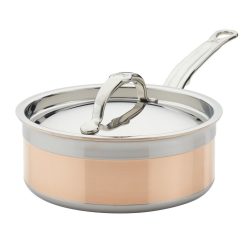 Hestan CopperBond Induction Cookware 2 Qt Covered Saucepan -STAUB Shop 31594 hcb 2qt copperbond saucepan with lid