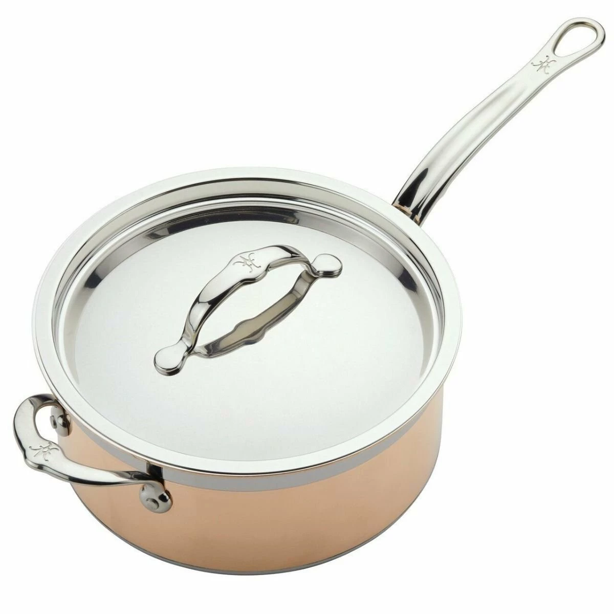 Hestan CopperBond Induction Cookware 4 Qt Covered Saucepan With Helper Handle - Image 2